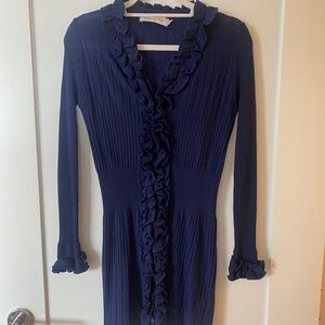 Anne Fontaine Ruffled Cardigan - Mini Dress